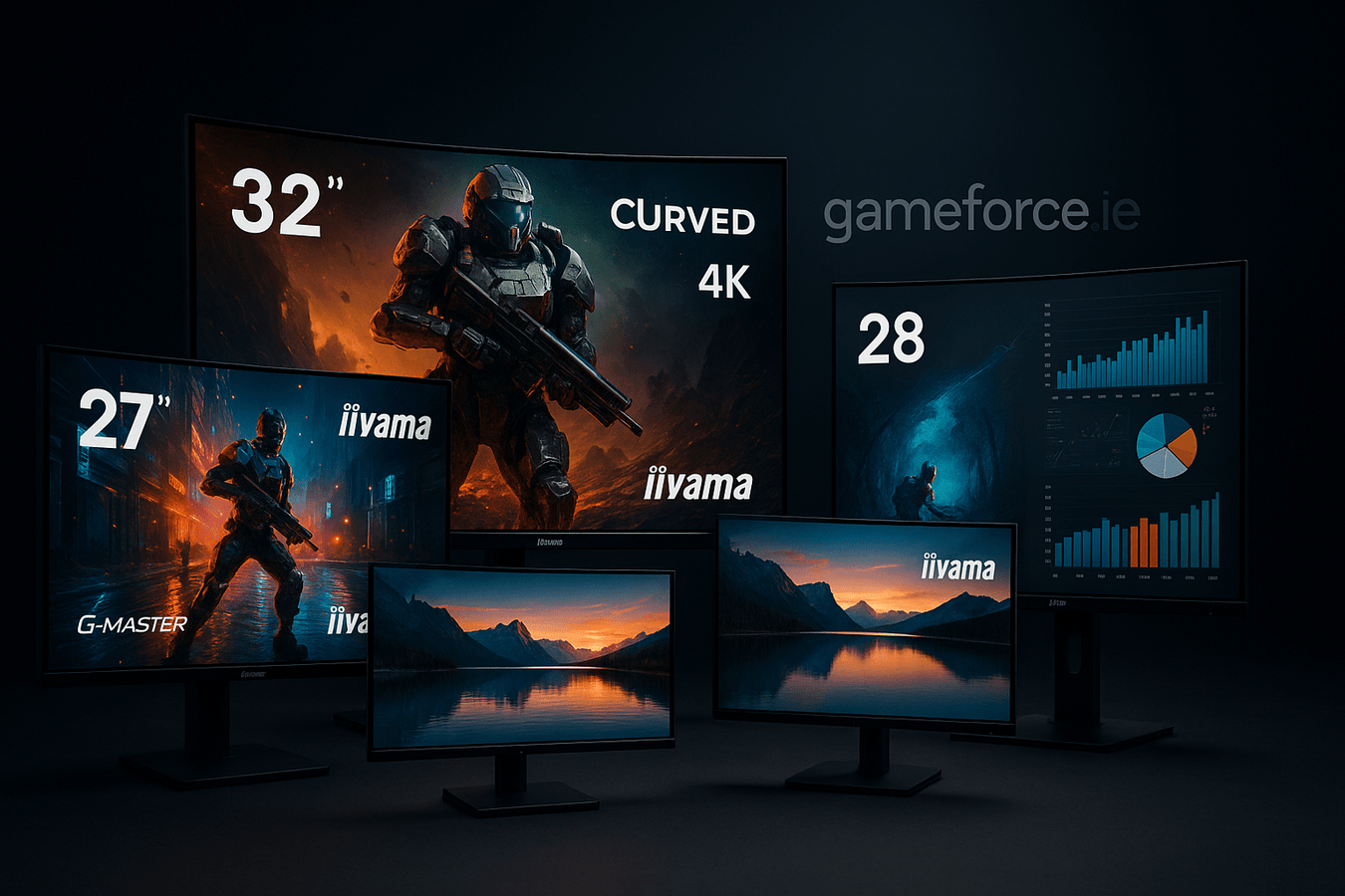iiYAMA PC Monitors for Home , Gaming and Business from the PC Store @ Irelands Gameforce.ie
