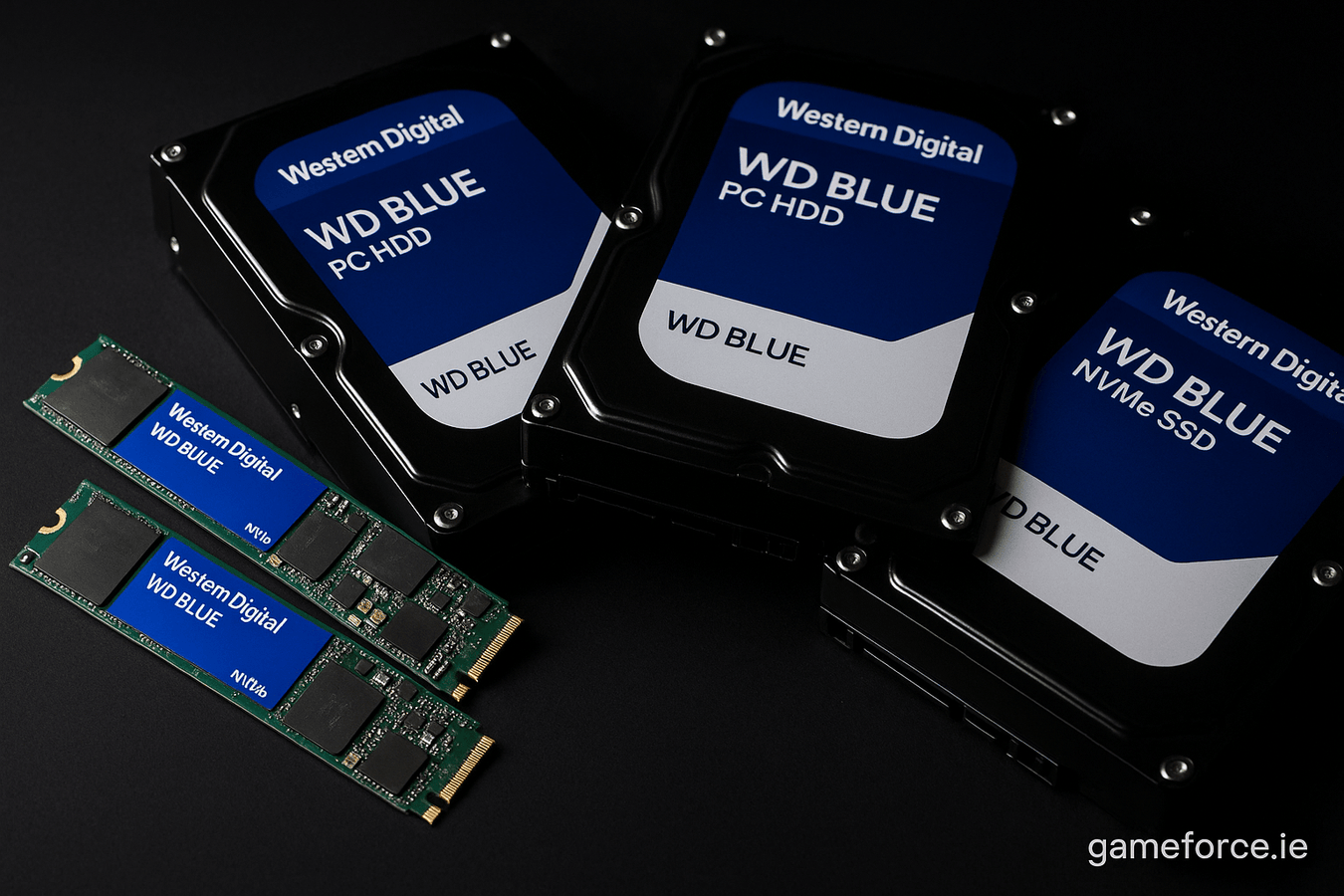 Western Digital 3.5" Hard Disk Drives for Desktop PCs , Servers and NAS Storage Solutions with Official Manufacturers Warranty - Available Buy from Irelands PC Builders and PC Component Suppliers Gameforce.ie