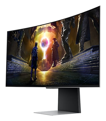 Samsung LS34DG850SUXDU computer monitor 86.4 cm (34") 3440 x 1440 pixels UltraWide Quad HD OLED Silver