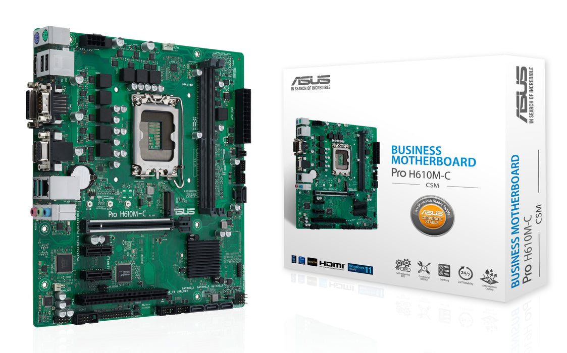 ASUS Pro H610M-C-CSM Intel H610 LGA 1700 micro ATX
