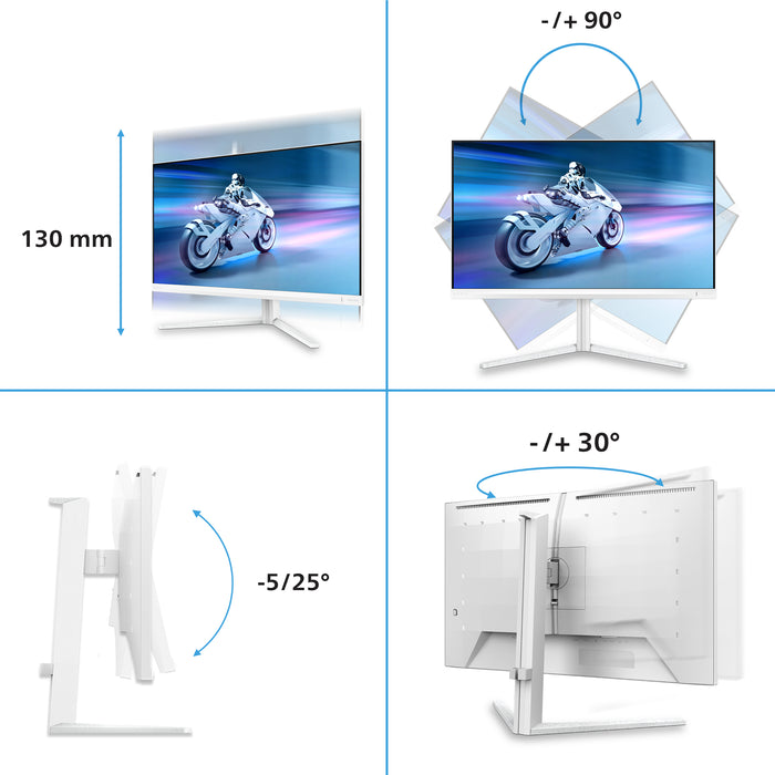 Philips Evnia 5000 computer monitor 68.6 cm (27") 3840 x 2160 pixels 4K Ultra HD LCD White