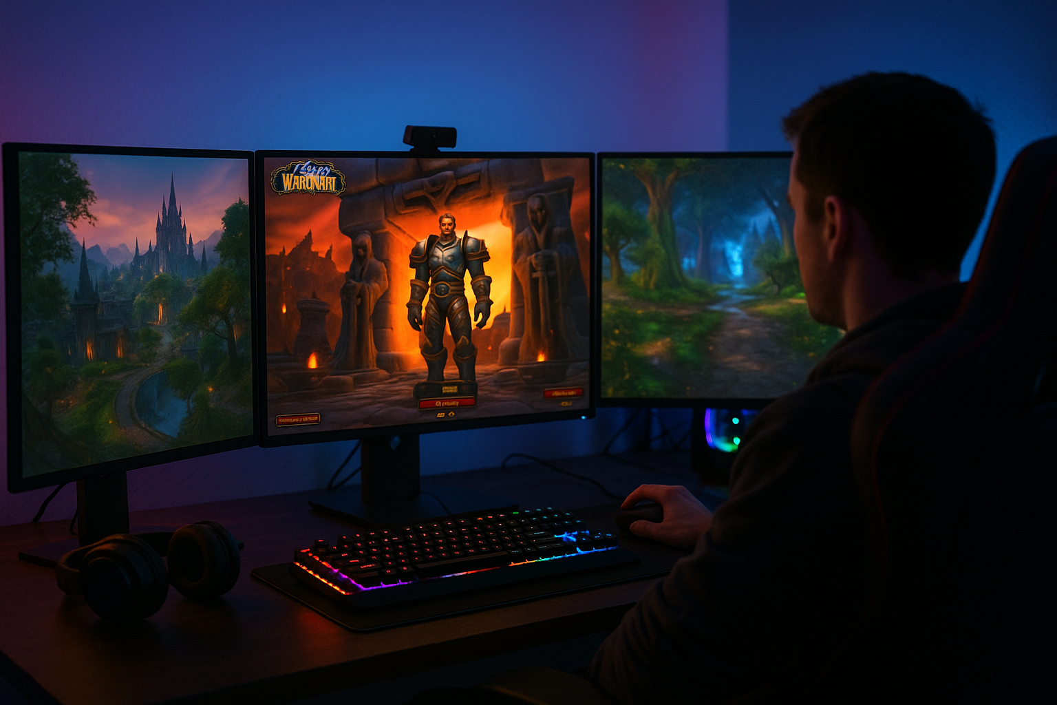 world of warcraft playing on gaming pc