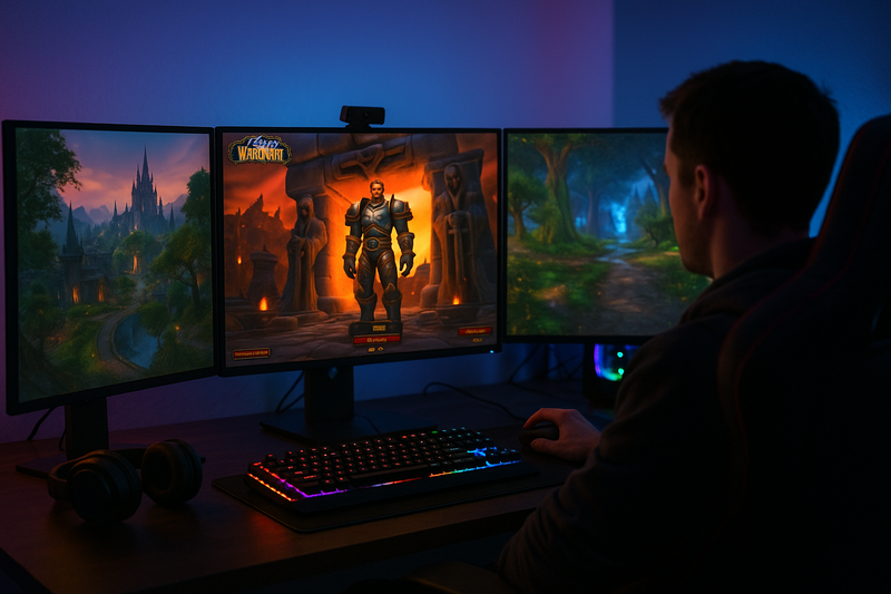world of warcraft playing on gaming pc